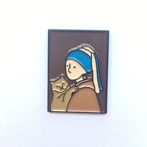 🆕 Girl With A Pearl Earring Enamel Pin Brooch